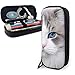 Produktbild Die Blue Eyed Cat PU-Leder Tasche Aufbewahrungsbeutel Tragbare Student Bleistift Büro Schreibwaren Tasche Reißverschluss Geldbörsen Make-up Multifunktionstasche