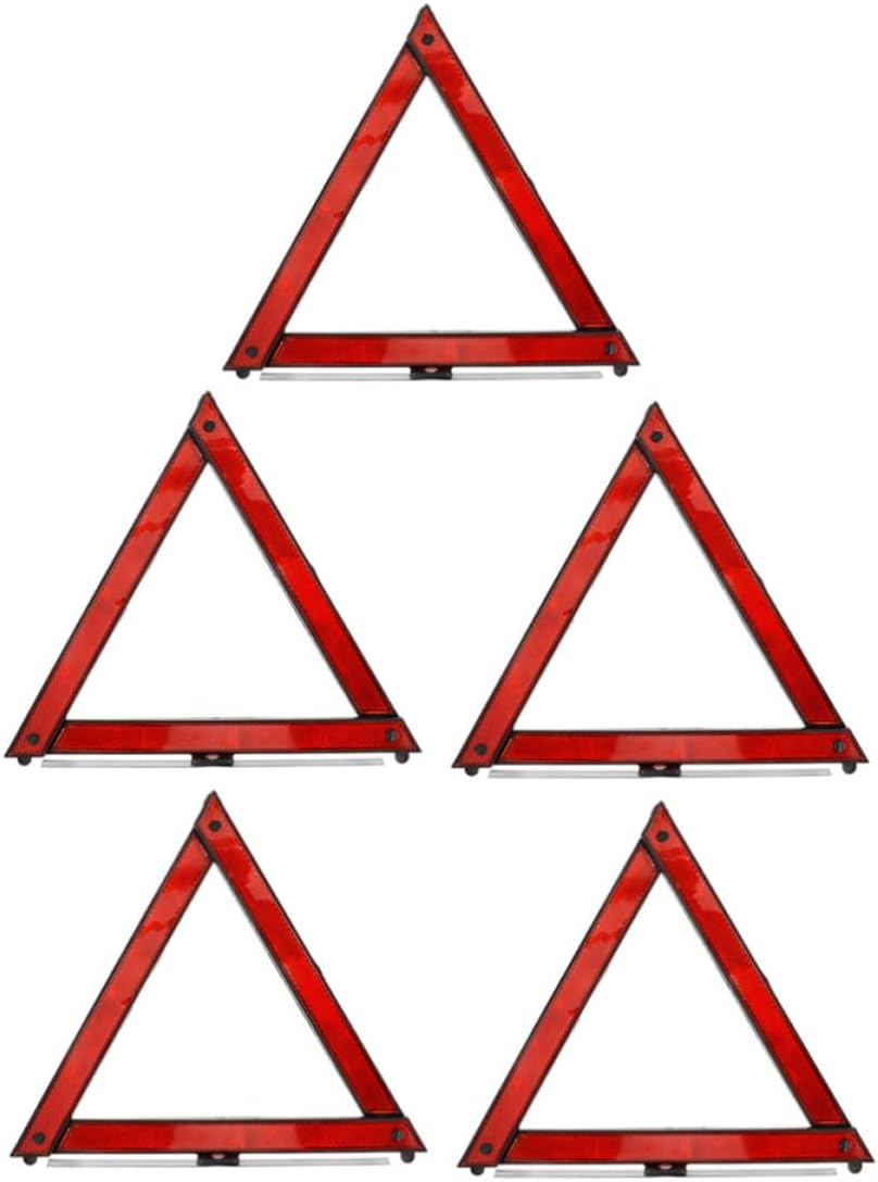 Garneck 5 piezas Triángulos reflectantes plegables para seguridad vial