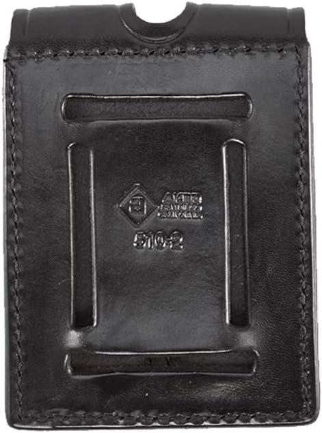 Aker Leather Products Double Magazine Pouch Aker Leather 510 Double Magazine Pouch, Plain, 45 Double Stack, Hidden Snap, Black