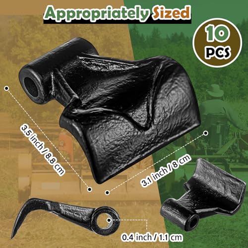 Image of Threlaco 10 Pcs 3 Inch Wide Replacement Steel Flail Hammer Blade Flail Mower Blades for Tractor Mowers