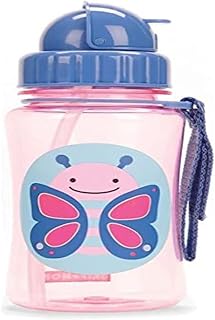 Skip Hop Zoo Garrafinha de Palha, Rosa (Blossom Butterfly), 350 ml
