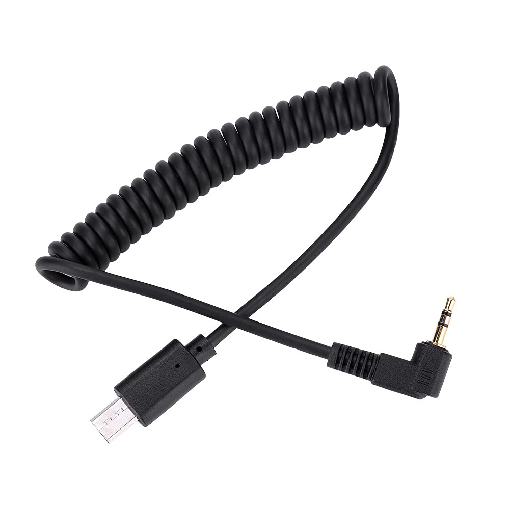VBESTLIFE RM-VPR1 3,5 mm/2,5 mm S2 kabel zwalniający migawkę do RX1/RX10/RX100/A7S/A7R/A7/A7II/A7III/A9/A58/77M2/99M2/A3500/A5000/A5100/A60000/A60000. /A6300 0/A6500, czarny (2,5