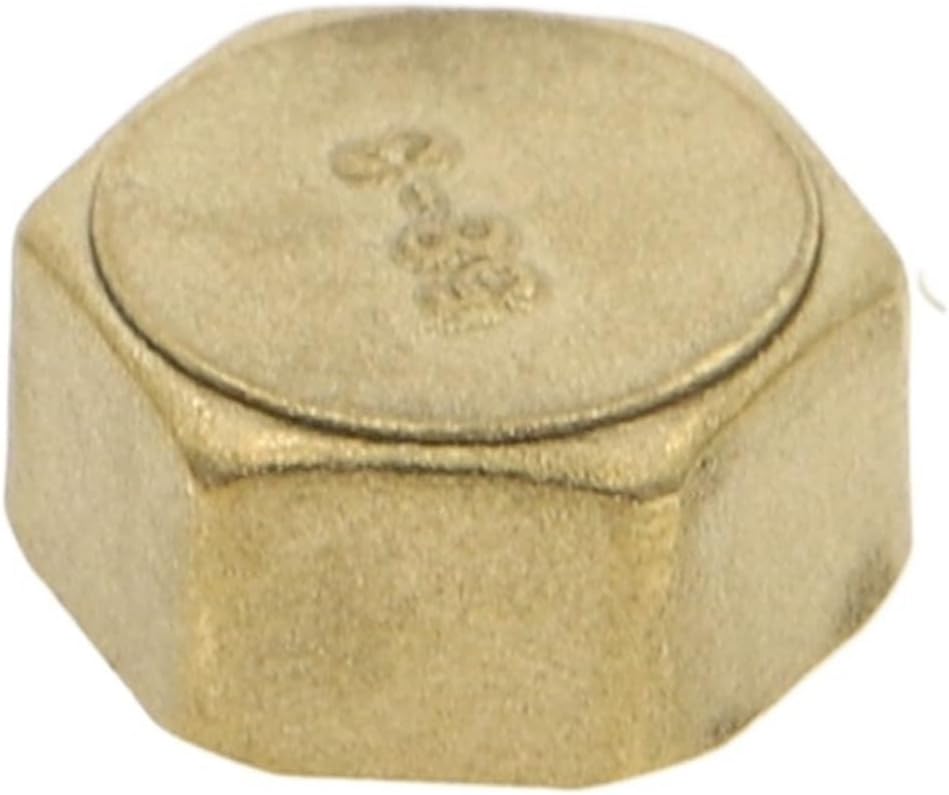 Brass Pipe Hex Head End Cap Fitting Male Thread 1/8"-1"(Male-flange,1 PCS-3/4")