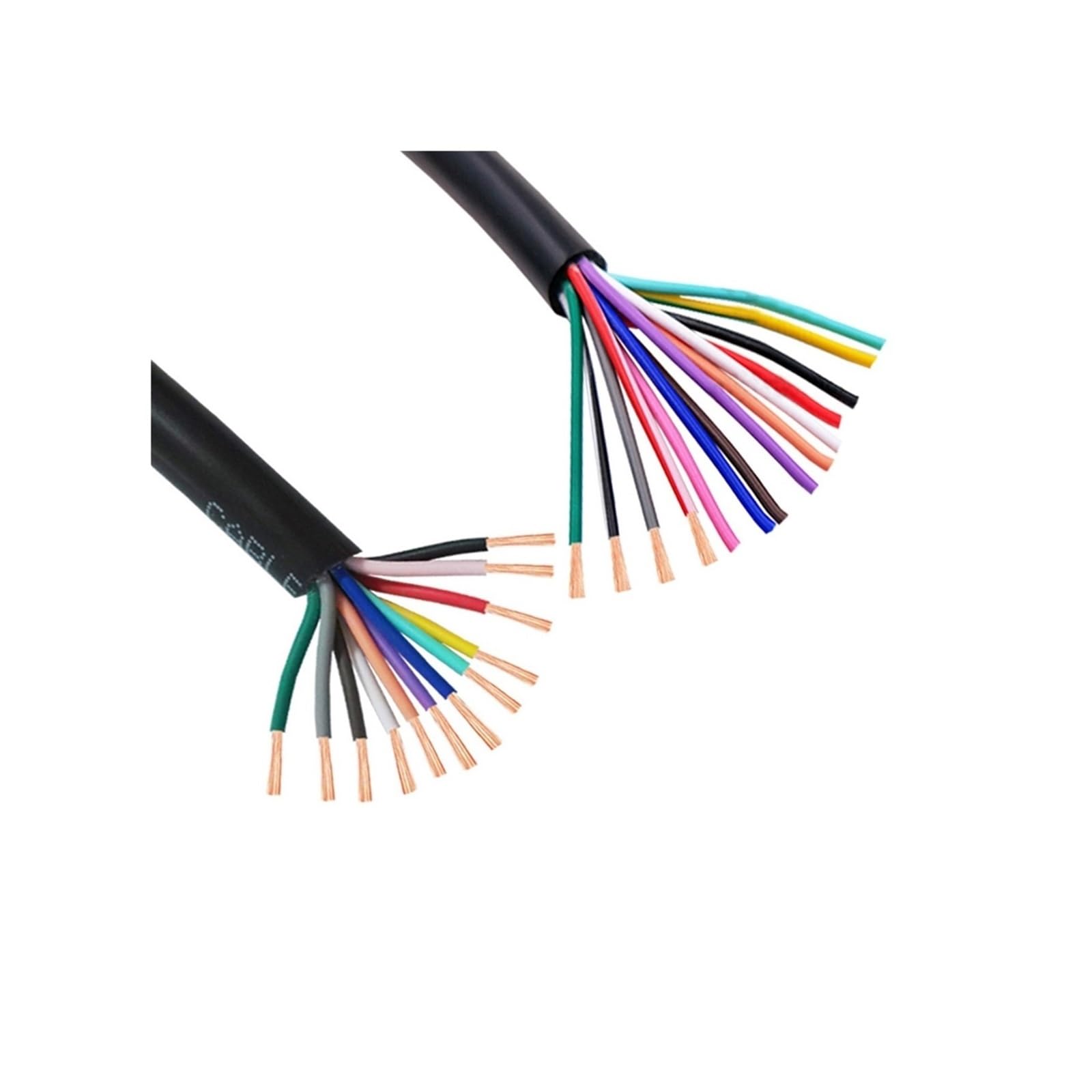 Wielordzeniowy kabel sterujący RVV 2M, 17-28AWG 2-24 żyły