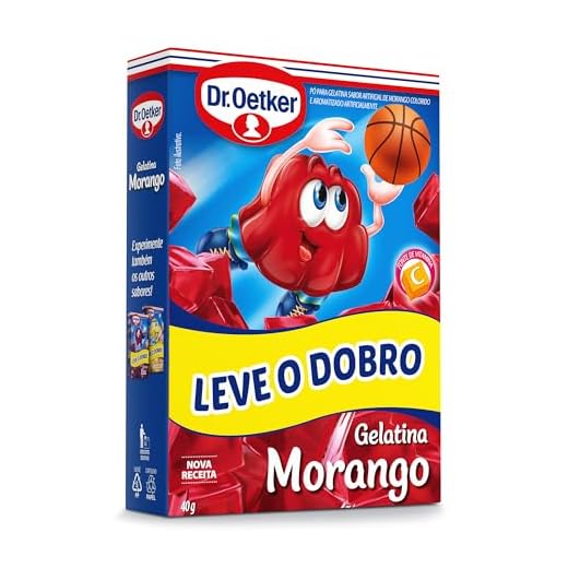 Dr.Oetker Dr. Oetker Gelatina Em Pó Econômica Sabor Morango Sobremesa Com Sabor E Consistência Deliciosa Para Toda A Família Fácil De Fazer 40G