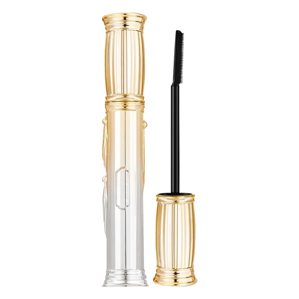 Black Mascara with Comb Brush, Waterproof, Long-Lasting Hold, Smudge-Proof and No Clumping, Volumizing, Lengthening, Gift