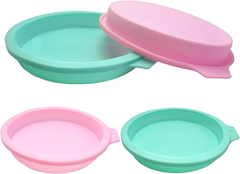 4 Pieces Round Silicone Cake Molds, 15 cm Cake Moulds, Round Pastry Molds for Layer Cakes, Rainbow Cake, Resin Coasters, Pizzas