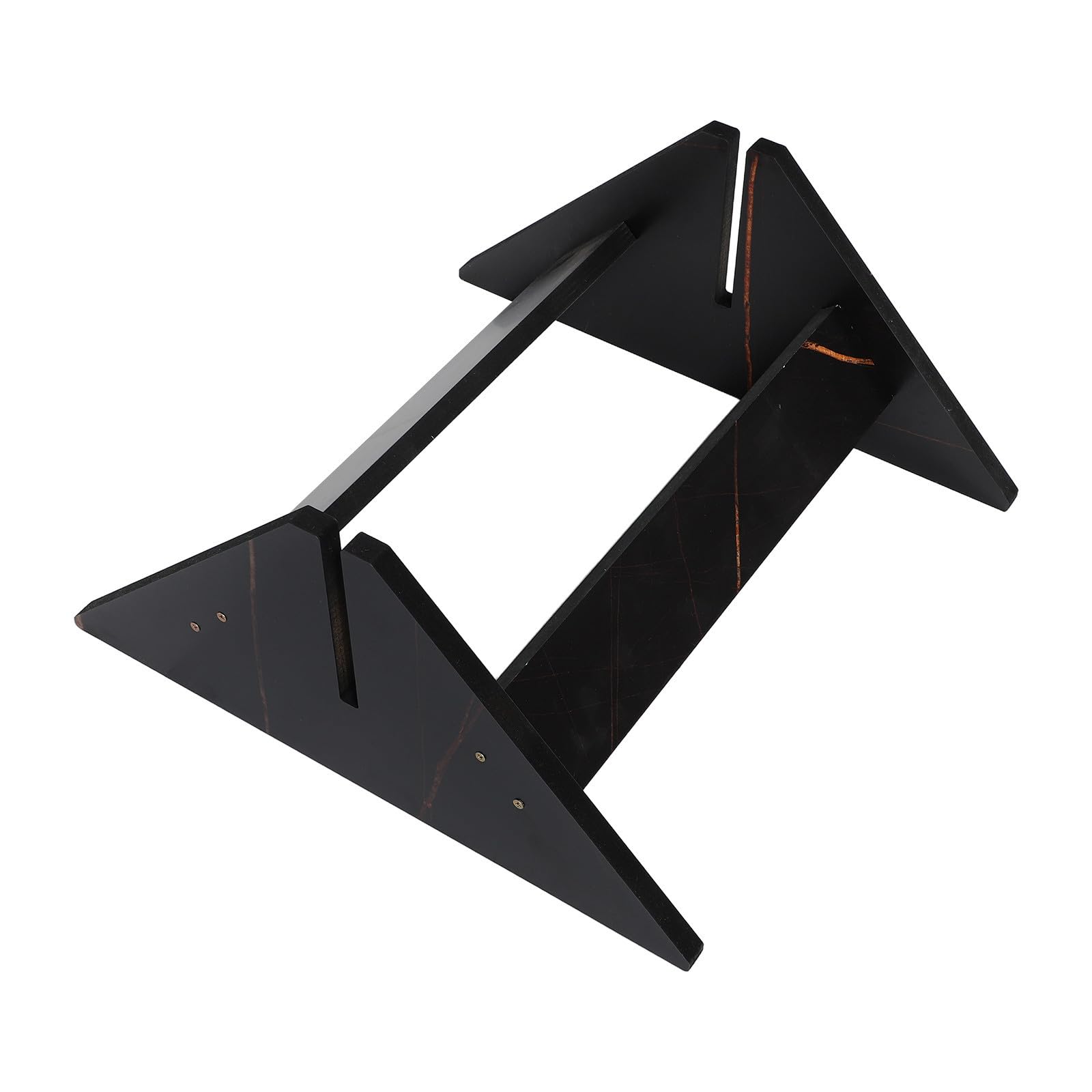 Soporte para Espejo de Cuerpo Completo de Madera Negro con Ranura 1,4 Cm