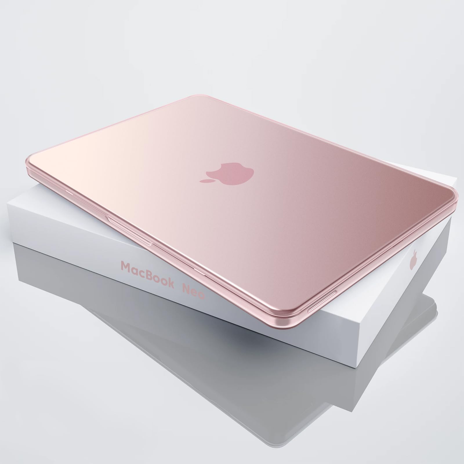 Soonjet Invisible Armor for MacBook Neo Case 13 inch 2026 New A3404 | Official Blush Clear | Anti-Scratch & Fingerprint | Pink Laptop Cover Protective Hard Shell | Mac Accessories Student & Travel - 1
