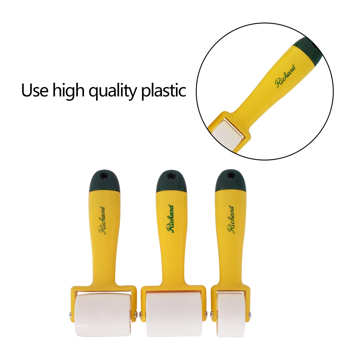 Tenlacum Plastic Handle Smooth Surface Wallpaper Edge Seam Roller DIY Hand Pressure Rollers - View #4