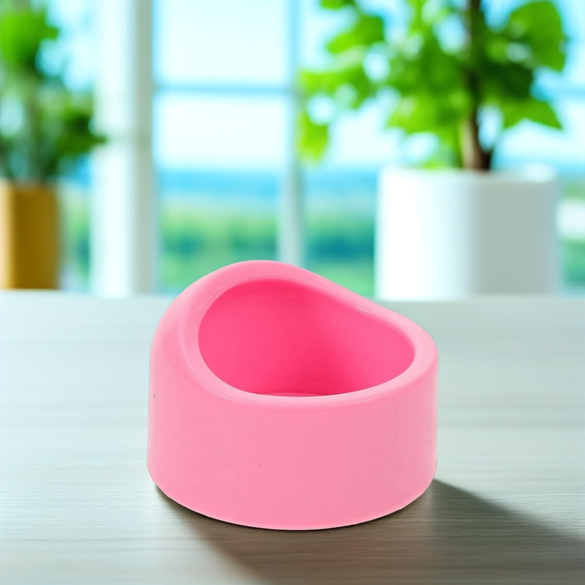 Abaodam Hamster Feeding Bowl Chinchilla Bowl Knock Design Elevated Pet Food Dish for Hamster Kitten and Animals Easy to for Cages