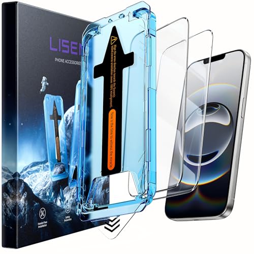 LISEN 2 Pack [Top 9H+ Hardness] Glass for iPhone 16 Pro Screen Protector, Military Grade Shatterproof 8K HD Auto Dust-Elimination Bubble Free Tempered Glass with Ultra Fit Tray