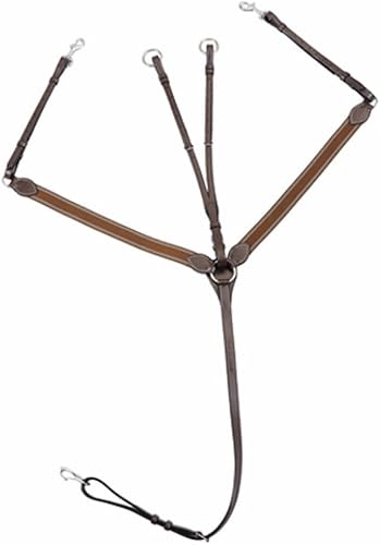 Vista 2 de Henri de Rivel Martingala Pro Elastic Breastplate con accesorio para correr Nuez australiana