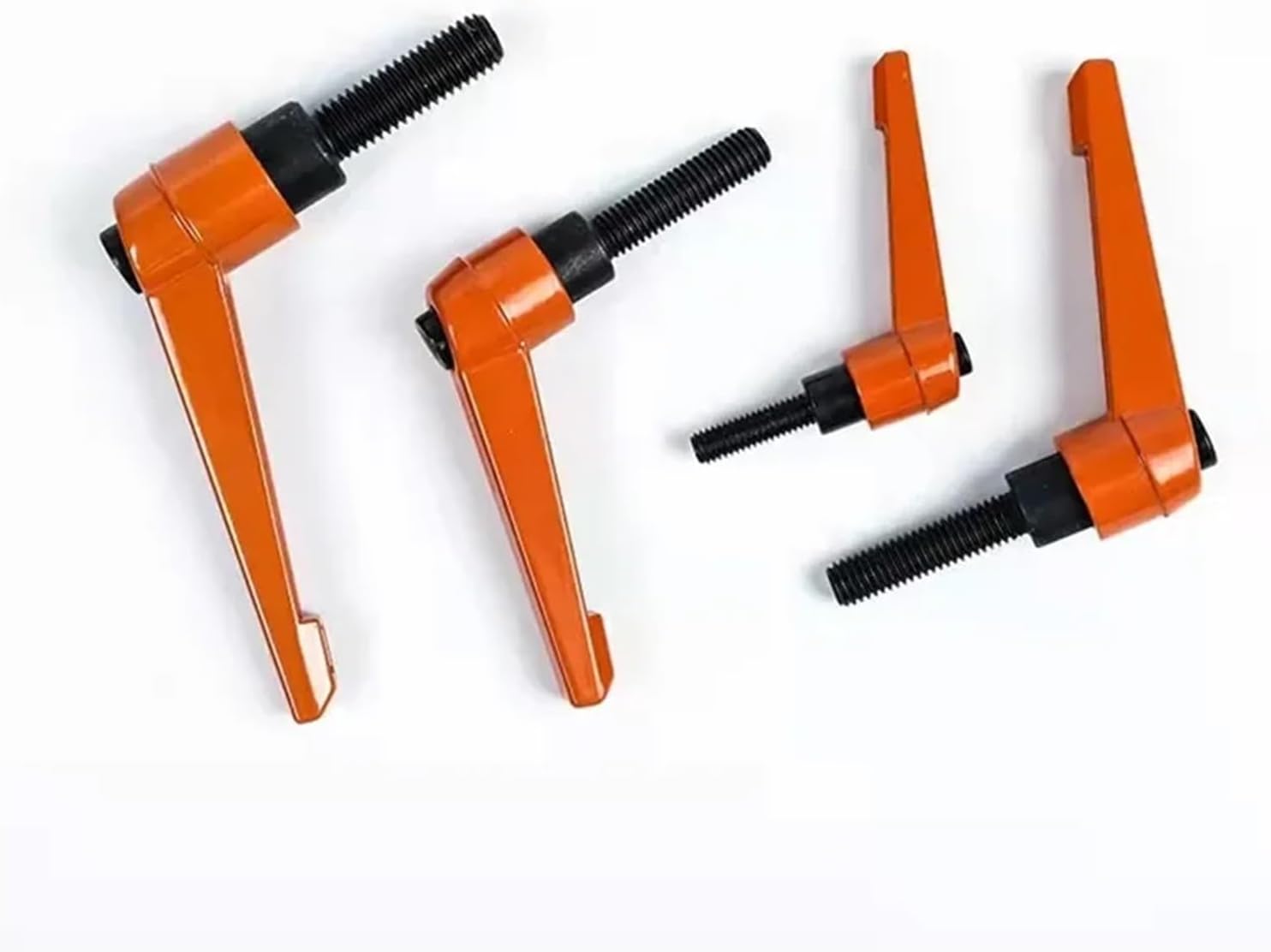 1pcs M4 M5 M6 M8 M10 Orange Clamping Lever Adjustable Handle Clamping Handle Screws Bolt Locking External Male Thread Knob(Screws M8x40)