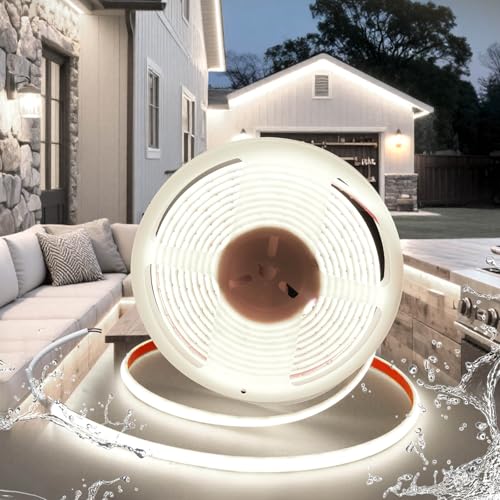 BRIMETI Tira LED COB 12V 5M Tira luz LED