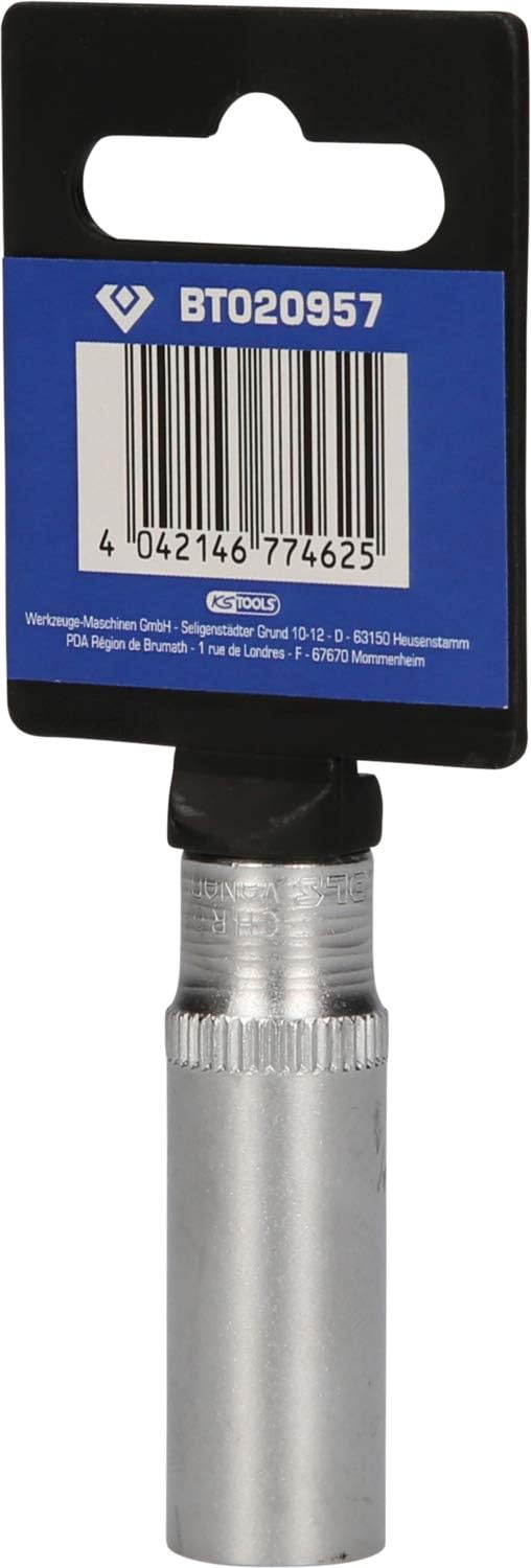 BRILLIANT TOOLS BT020957 1/4 Inch Hexagonal Socket, Long Design, 11 mm [Powered by KS Tools]