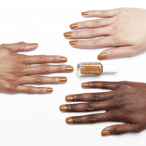 Essie Expressie, Quick-Dry Nail Polish, 8-Free Vegan, Brown Orange, Saffr-On The Move, 0.33 Fl Oz #TOP2