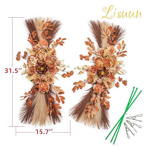 Lisuun Wedding Arch Flowers, Artificial Flowers for Decoration, Large Flower Swag for Boho Styles Wedding Ceremony Floral Decor - Pack of 2 by Lisuun - Image 2