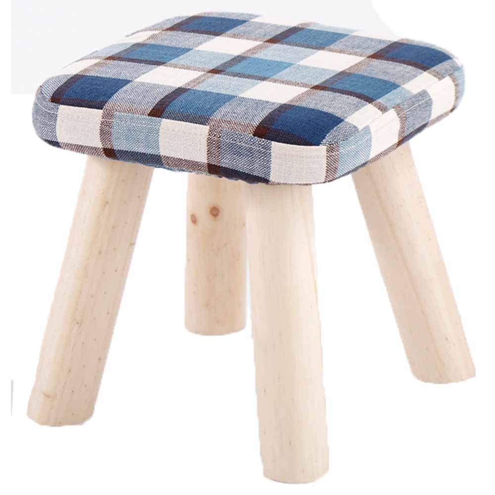 Banc à chaussures bleu en bois pour le salon et l'entrée