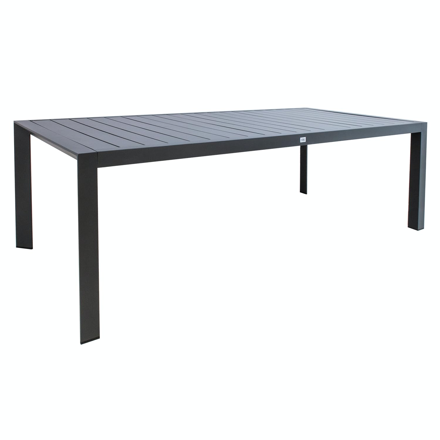 Table Tomson 216 x 100 cm gris foncé pour partager de longs repas d'été
