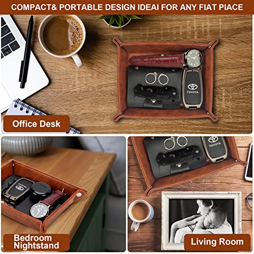 Gifts For Brother, World's Best Brother Ever Leather Valet Tray, Christmas Brother Gifts From Sister For Him Older Big Brother In Law, Unique Xmas Birthday Presents Ideas, Brown #TOP5