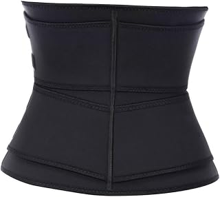 Bodysuit Deportivo Doble Cinturón para Mujeres Entrenador de Cintura Cómodo Control de Musculatura y Reducción Instantánea de Cintura Negro