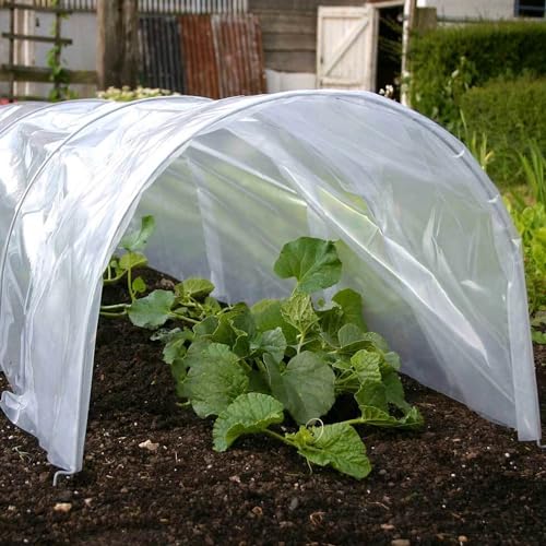 Navoys 1.5m x 45cm x 42cm Grow Tunnel - Rust Proof Small Poly Tunnel for Garden Cloches for Growing Vegetables Protect Plants from Bad Weather Grow Tent Poly Tunnel Cloche