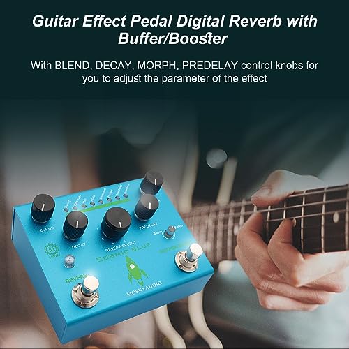 Jemora Pédale d’effet de guitare Réverbération numérique avec tampon/booster Réverbération Pédale de guitare Pédale de réverbération à double pédale avec sélection de réverbération à 8 modes pour - Les Beatles, Paul McCartney, John Lennon, RIngo Starr, George Harrison Jemora Pédale d'effet de guitare Réverbération numérique avec tampon/booster Réverbération Pédale de guitare Pédale de réverbération à double pédale avec sélection de réverbération à 8 modes pour – Image 4