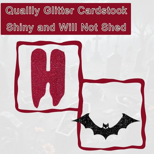 Image of Halloween Happy Birthday Banner - Red Glitter Bloody Paper Garland Spooky Birthday Decorations for Halloween Vampire Bat Theme Party Supplies