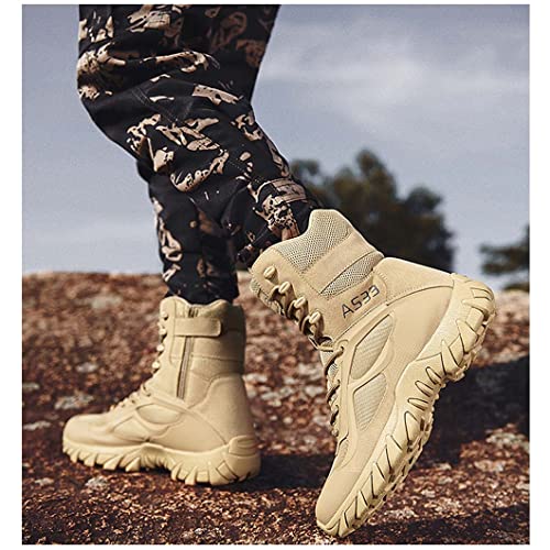 Zivopah Men's Tactical Boots Military Work Boots Desert Combat Outdoor Boots For Hiking Motorcycle Climbing-Mise40 #TOP6