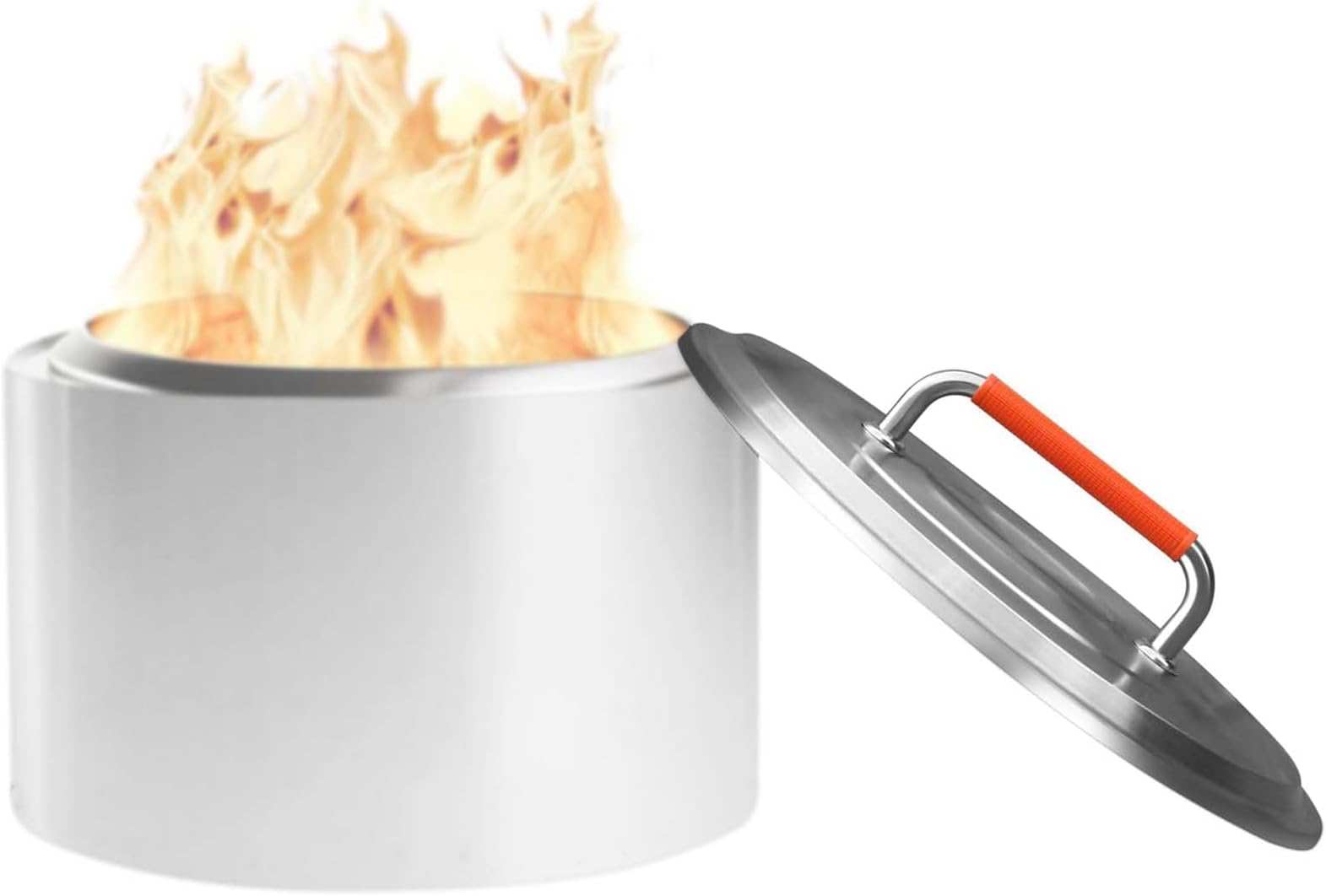 Fire Pit Cover Lid for Solo Stove Yukon 27 Inch, 304 Stainless Steel Lid with Heat Resistant Handle for Yukon Stove 27" for Outdoor Fire Pits and Camping Accessories