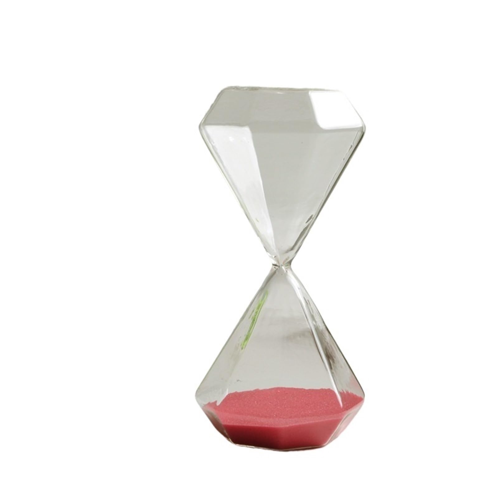 clessidra, decorazione a clessidra, Clessidra in vetro sabbiato Timer Confezione da 2 Multicolor 5-30 min(Pink,30min)