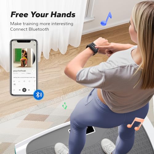 Image of MERACH Vibration Plate Exercise Machine, 4D Vibration Plate for Lymphatic Drainage Weight Loss with 2 Tension Ropes, Whole Body Vibration Platform for Women Men, Exercise Equipment for Home