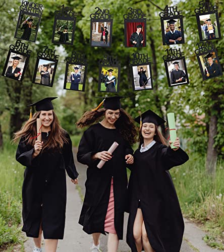 Image of 8x10 Graduation Photo Banner for Graduation Decorations 2026 2027 Grad Party Decorations, K-12 Picture Banner Senior 2026 Decor for High School College Party Supplies SG063BK-2XL