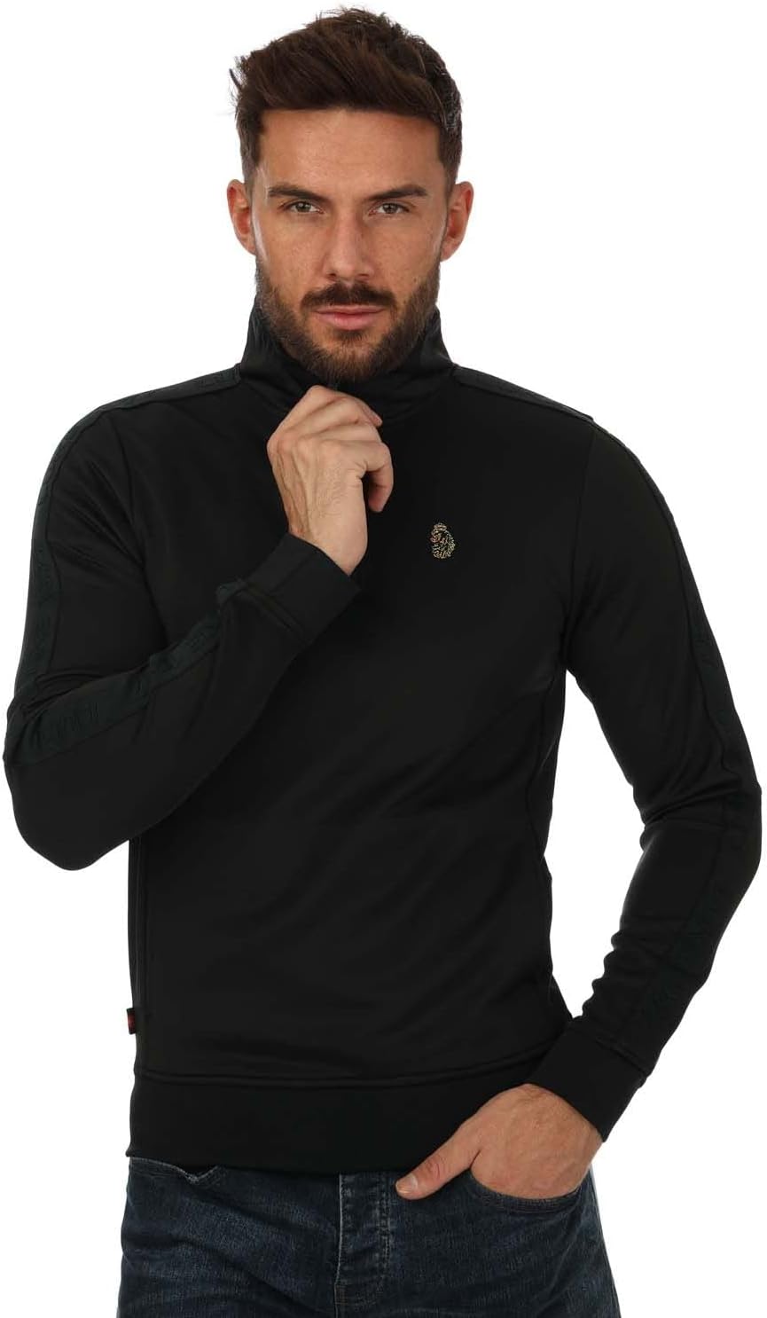 LUKE Men's 1977 TTTQR Tric Quarter Zip Sweatshirt in Black
