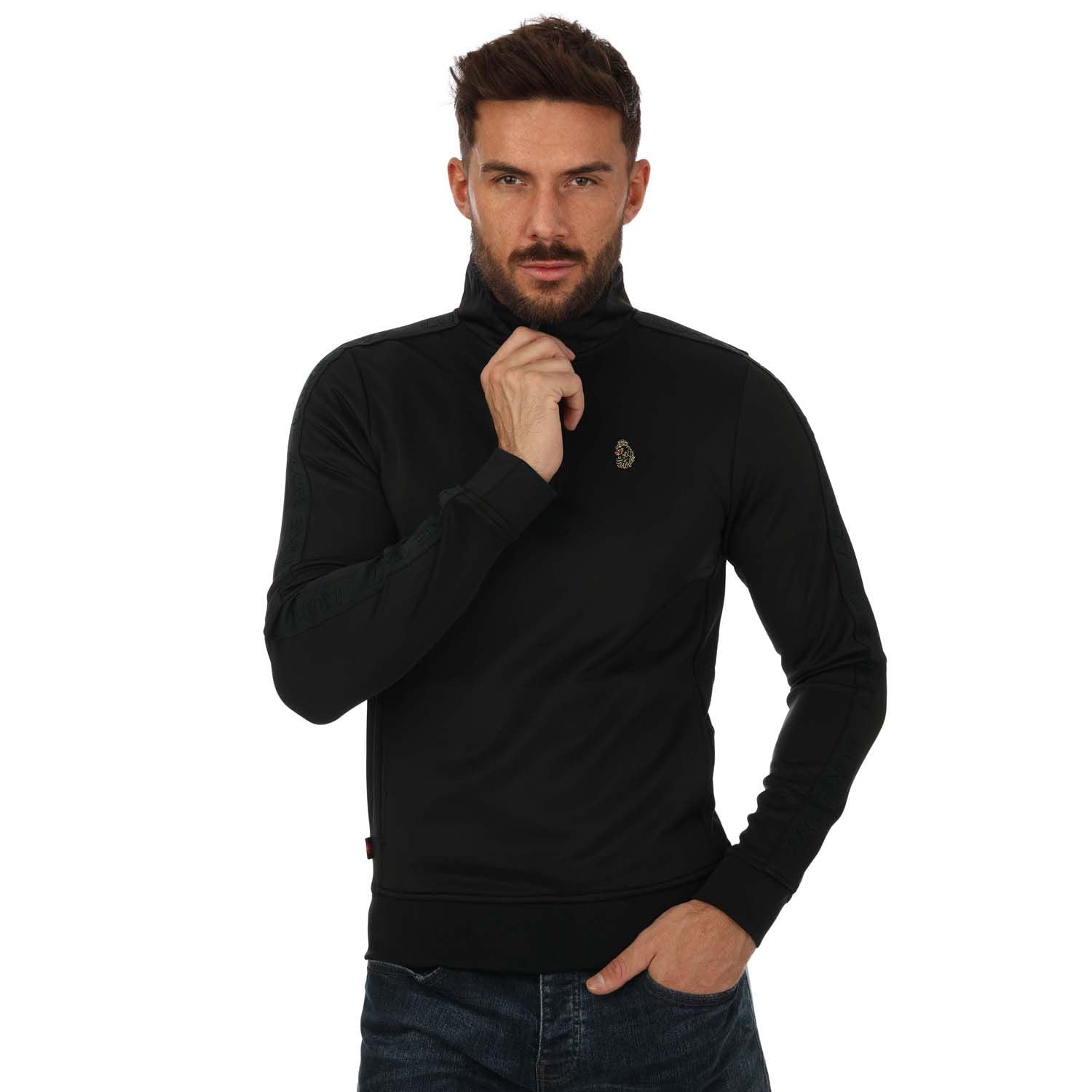 LUKE Men's 1977 TTTQR Tric Quarter Zip Sweatshirt in Black