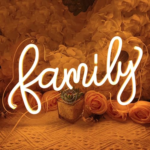 SYLHOME Family LED Neon Light Sign 15.8