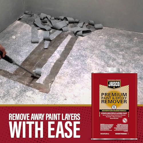 Multiple Paint Remover - Jasco QJPR501SC - 1 Qt Premium Paint & Epoxy Remover - Furniture Deglosser - Paint Remover for Concrete Floors, Metal, Wood, and Masonry –- Bundled with Centaurus AZ Gloves - Thumbnail 3