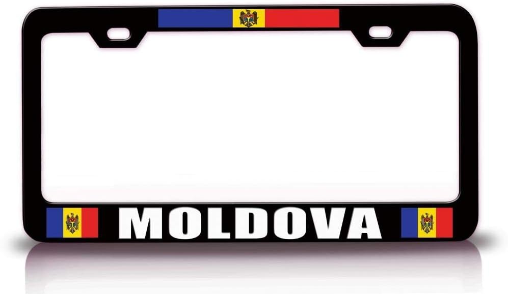 Moldova Flag Metal Car SUV Truck License Plate Frame Bl x15