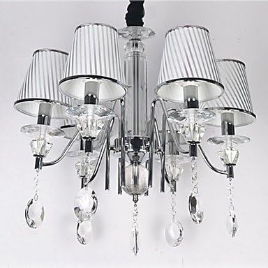 DXZMBDM Modern Cystal Chandelier with 6 Lights in Silver Shade , 220-240V
