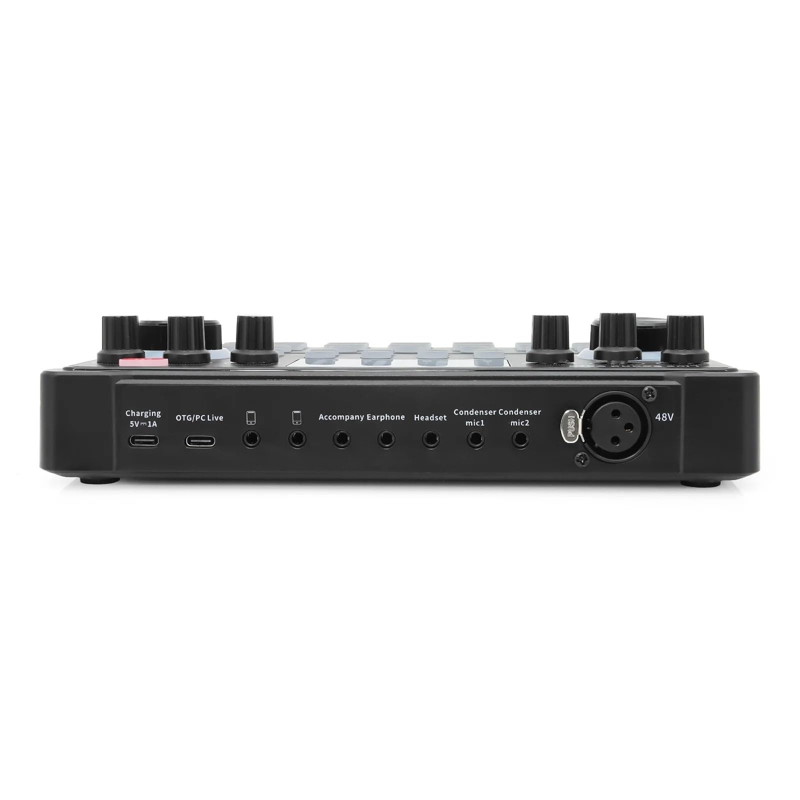 Mixer professionale, scheda live, controller DJ, attrezzatura for streaming live, podcast, giochi, canto, registrazione per Professionisti