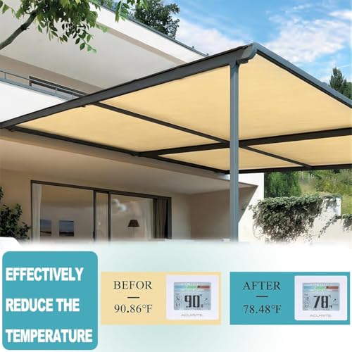 Filet d'ombrage pour terrasse et jardin abri sable 4x6 m - 5