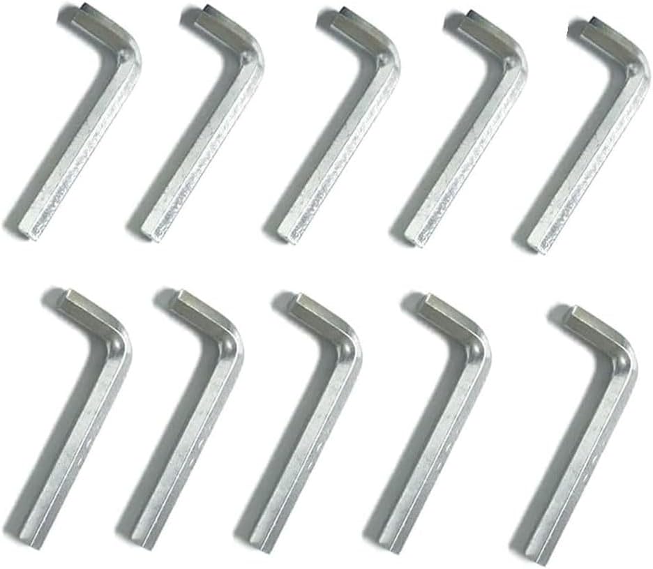 Hex Key Set, 5mm L-Shaped Allen Wrench for 8mm Diameter Inline Skate wheel Accessories, Metric Hexagon Spanner, Replacement Repairing Tool (10, 45 x 5 x 17mm/1.77 x 0.19 x 0.67(L*D*W))