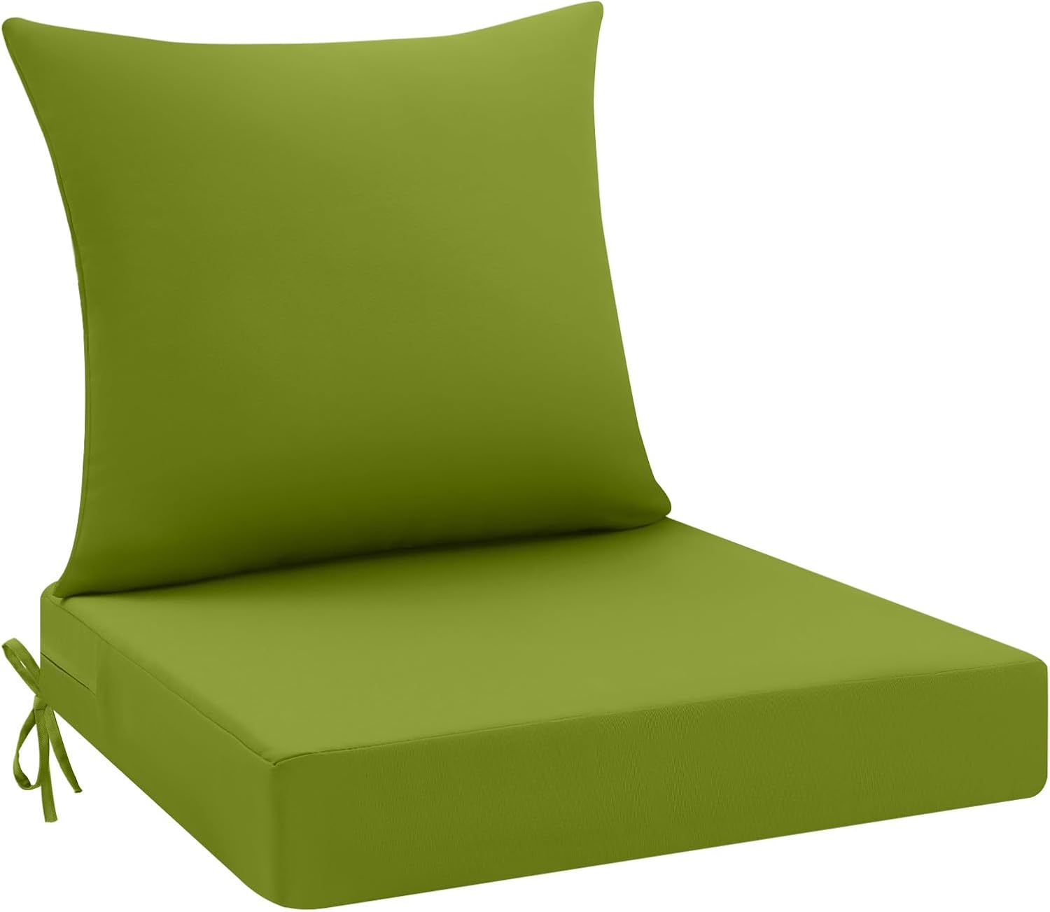 idee-home Outdoor Cushions for Patio Furniture, Outdoor Seat Cushion, Waterproof Hampton Bay Deep Seat Replacement Couch Chair Cushions for Garden Lawn Backyard Deck, 24 x 24 Green
