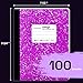 ONAVIA Composition Notebook College Ruled 6 Pack, 200 Pages(100 Sheets), 9-3/4 x 7-1/2, Marble Composition Books Bulk, Notebooks for School, Work, Office, Durable Comp Book, School Supplies, Purple
