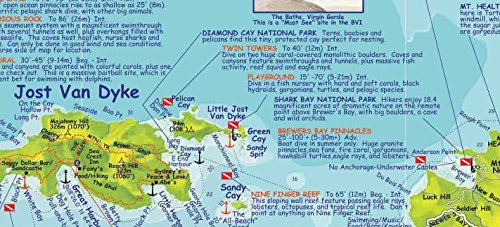 British Virgin Islands Dive Guide Bvi Waterproof Map Franko Maps #TOP3