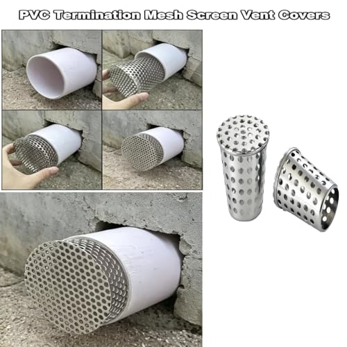 CYVORNE 304 Stainless Steel Gutter Filter, 2.4-2.96in PVC Pipe Vent Cover by CYVORNE - Image 4