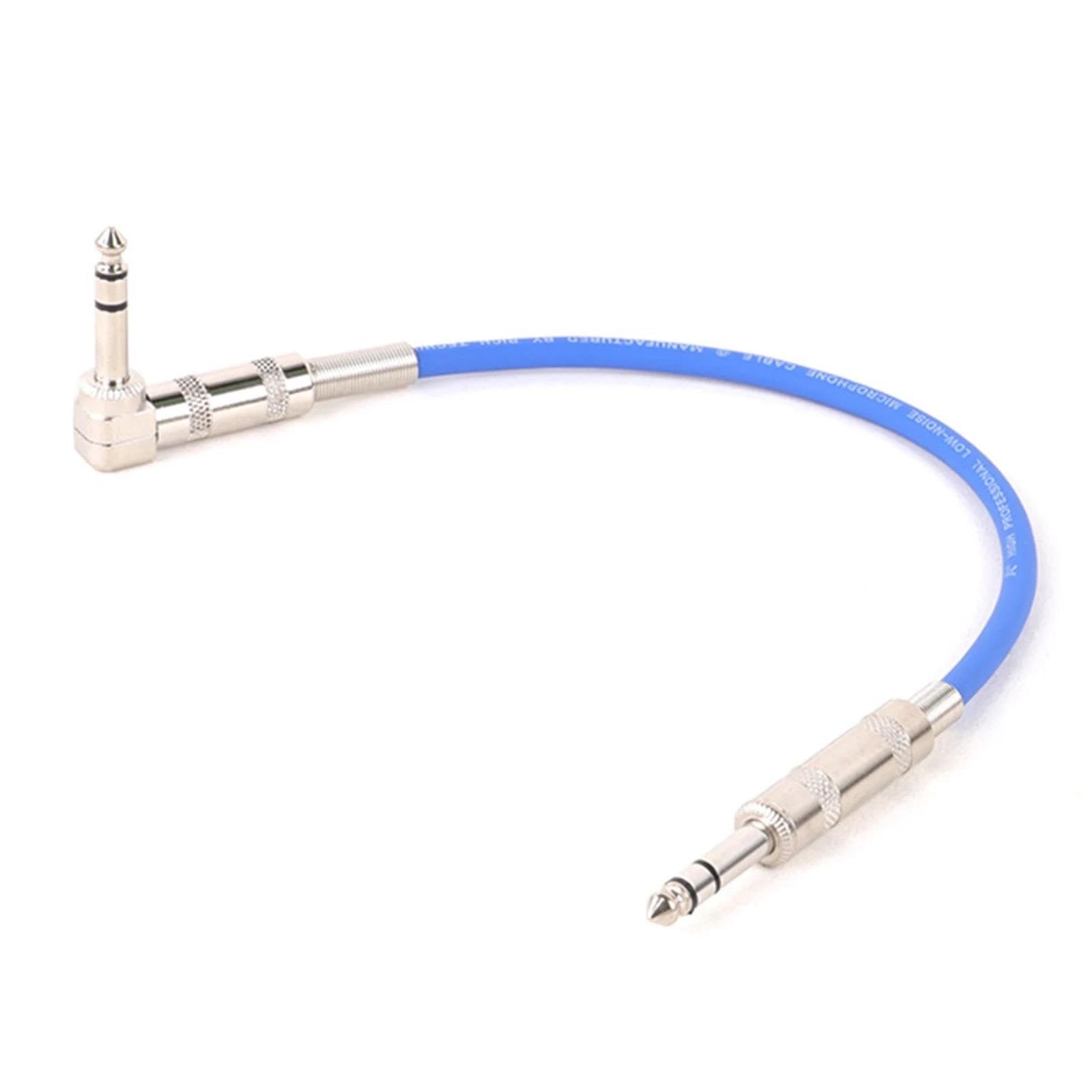 kabel audio instrumentu muzycznego 6,35 Mm Do 6,35 Mm Stereo Jack Cord 6,5 Do 1/4'' Prosty Do Kątowego Kabla Głośnikowego Do Gitary I Klawiatury(Blue,15m)