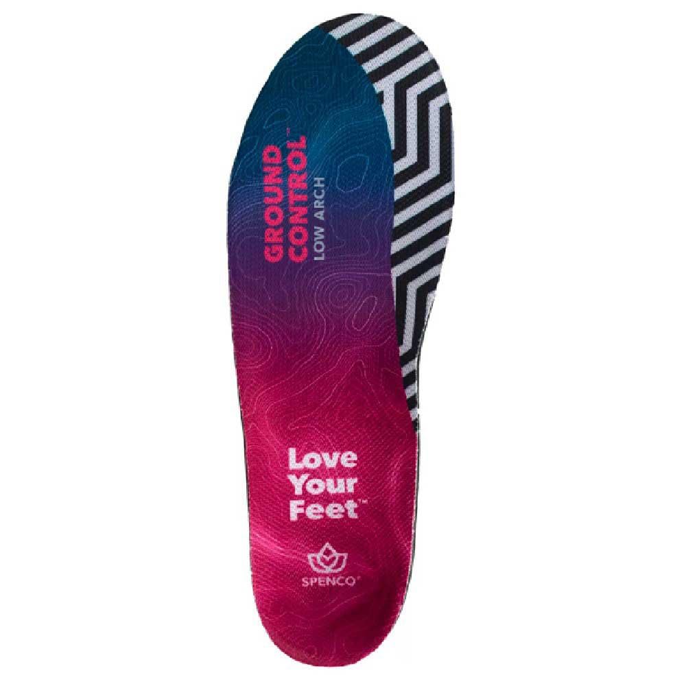 Spenco Ground Control Low Arch Insole – Soletta antiscivolo con supporto in nylon | Imbottitura a ritorno energetico | Riduce la pronazione | Ideale per gli attivi – 1 paio – UK Taglia 7-​9