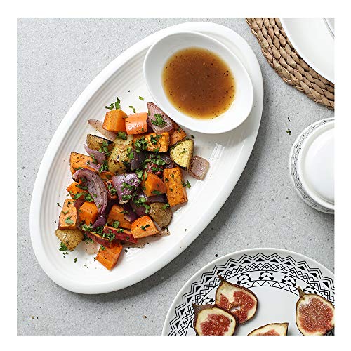 Dowan Oval Serving Platters - 12 Inches Serving Plates, Oval Dinner Plates Porcelain White, Serving Dishes For Party, Meat, Appetizers, Dessert, Dishwasher & Oven Safe, Set Of 2, Creamy White #TOP6
